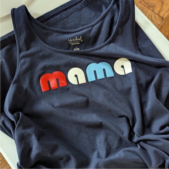 Navy 'Mama' Dress by Isabel Maternity - Picture 3 of 3